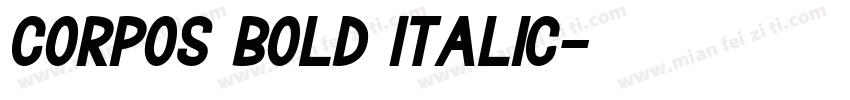 CorpoS Bold Italic字体转换